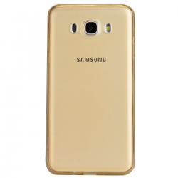 Husa Full TPU 360 (fata + spate) pentru Samsung Galaxy J5 (2016), Gold Transparent [2]