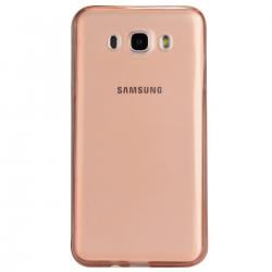 Husa Full TPU 360 (fata + spate) pentru Samsung Galaxy J7 (2016), Rose Gold Transparent [2]