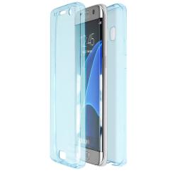 Husa Full TPU 360 (fata + spate) pentru Samsung Galaxy S7 Edge, Albastru transparent [0]