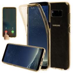 Husa Full TPU 360 (fata + spate) pentru Samsung Galaxy S8, Gold Transparent [0]