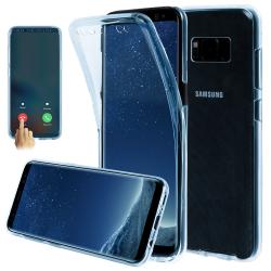 Husa Full TPU 360 (fata + spate) pentru Samsung Galaxy S8 Plus, Albastru transparent [0]