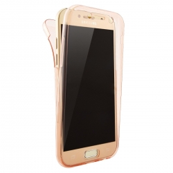 Husa Full TPU 360 (fata + spate) Samsung Galaxy A3 (2017), Rose Gold Transparent [0]