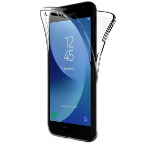 Husa Full TPU 360 fata spate Samsung Galaxy J3 (2017), Gri Transparent [0]