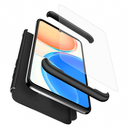 Honor - Husa GKK 360 + folie protectie pentru Honor X8, Negru