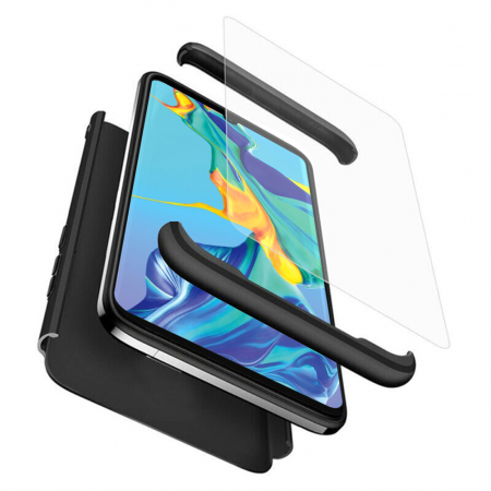 Huawei P30 Pro - Husa GKK 360 + folie protectie pentru Huawei P30 Pro, Negru
