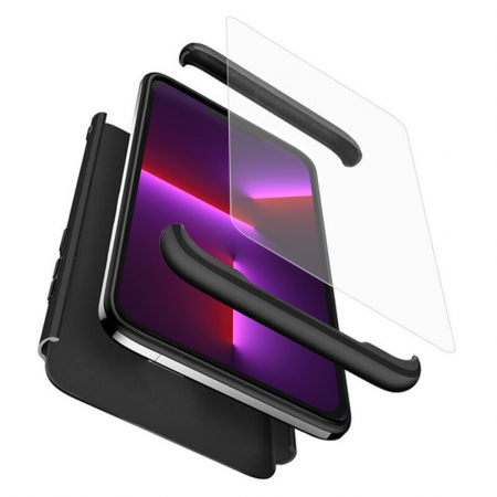 iPhone 13 Pro - Husa GKK 360 + folie protectie pentru iPhone 13 Pro, Negru