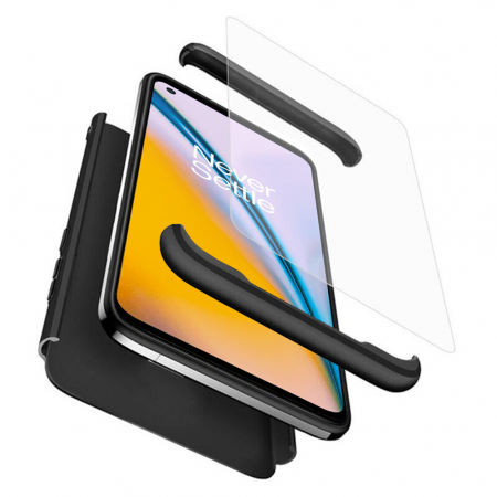 OnePlus Nord 2 5G - Husa GKK 360 + folie protectie pentru OnePlus Nord 2 5G, Negru