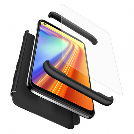 Realme - Husa GKK 360 + folie protectie pentru Realme 7, Negru