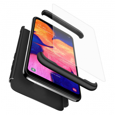 Galaxy A10 - Husa GKK 360 + folie protectie pentru Samsung Galaxy A10, Negru
