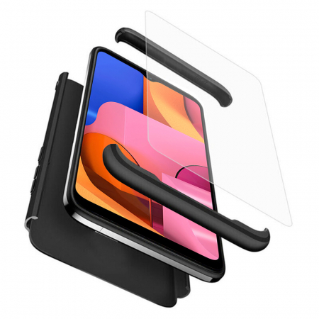 Galaxy A20s - Husa GKK 360 + folie protectie pentru Samsung Galaxy A20s, Negru