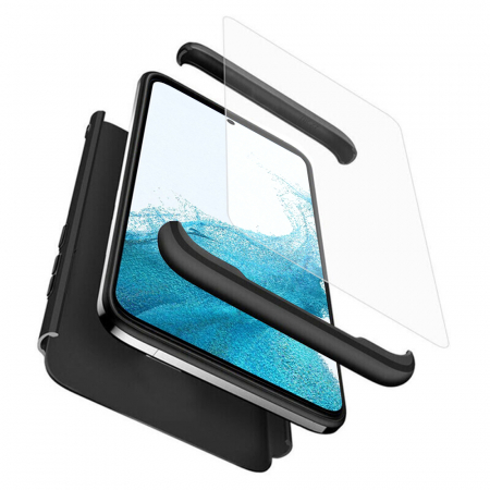 Galaxy S22 - Husa GKK 360 + folie protectie pentru Samsung Galaxy S22, Negru