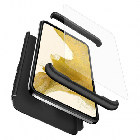Galaxy S22 Plus - Husa GKK 360 + folie protectie pentru Samsung Galaxy S22 Plus, Negru