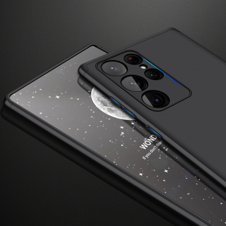 Husa GKK 360 + folie protectie pentru Samsung Galaxy S22 Ultra, Negru [5]