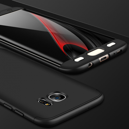 Husa GKK 360 + folie protectie pentru Samsung Galaxy S7 Edge, Negru [5]