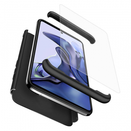 Xiaomi 11T - Husa GKK 360 + folie protectie pentru Xiaomi 11T, Negru