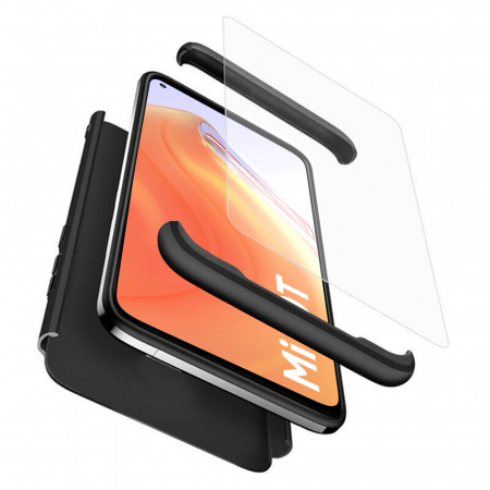 Xiaomi Mi 10T / Mi 10T Pro - Husa GKK 360 + folie protectie pentru Xiaomi Mi 10T / 10T Pro, Negru