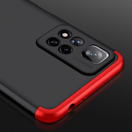 Husa GKK 360 + folie protectie pentru Xiaomi Poco M4 Pro 5G, Negru [4]