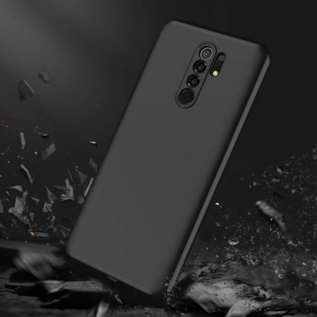 Husa GKK 360 + folie protectie pentru Xiaomi Redmi 9, Negru [4]