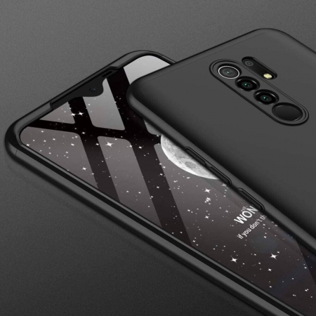 Husa GKK 360 + folie protectie pentru Xiaomi Redmi 9, Negru [7]