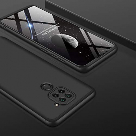 Husa GKK 360 + folie protectie pentru Xiaomi Redmi Note 9, Negru [6]