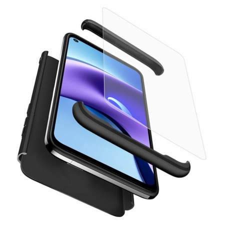 Xiaomi Redmi Note 9T - Husa GKK 360 + folie protectie pentru Xiaomi Redmi Note 9T, Negru