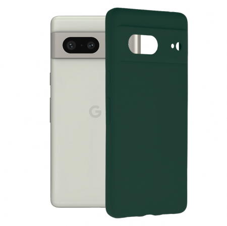Google - Husa Google Pixel 7, Soft Edge Silicone, Dark Green