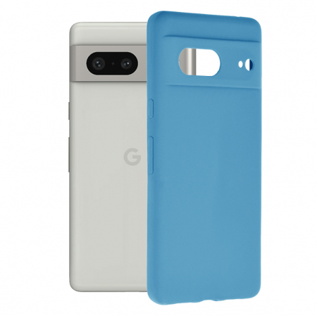 Google - Husa Google Pixel 7, Soft Edge Silicone, Denim Blue