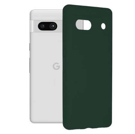 Google - Husa Google Pixel 7a, Soft Edge Silicone, Dark Green