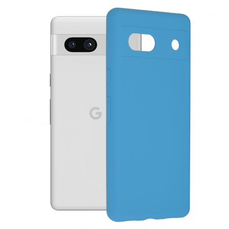 Google - Husa Google Pixel 7a, Soft Edge Silicone, Denim Blue
