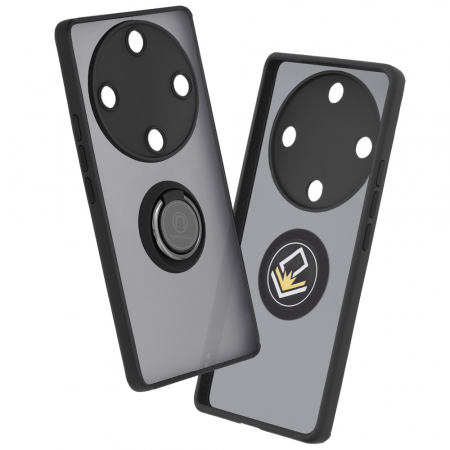 Honor Magic 5 Lite - Husa Honor Magic 7 Lite cu inel suport stand magnetic, Negru