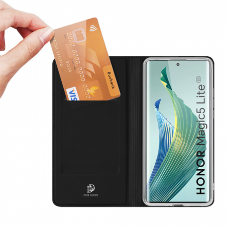 Husa Honor Magic 5 Lite, Dux Ducis Skin Pro Flip Book, Negru [3]