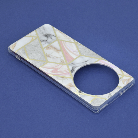 Husa Honor Magic 5 Lite, Techsuit Marble Series, Pink Hex [3]