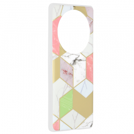 Husa Honor Magic 5 Lite, Techsuit Marble Series, Purple Hex [1]