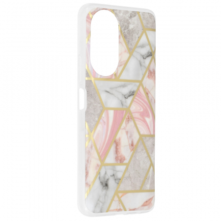 Husa Honor X7, Techsuit Marble Series, Pink Hex [1]
