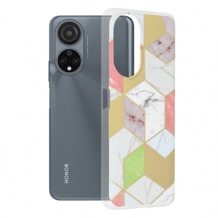 Honor - Husa Honor X7, Techsuit Marble Series, Purple Hex