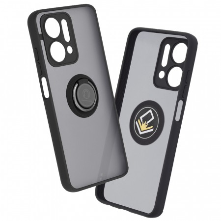 Honor X7a - Husa Honor X7a cu inel suport stand magnetic, Negru