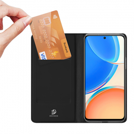 Husa Honor X8, Dux Ducis Skin Pro Flip Book, Negru [3]