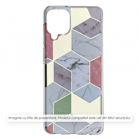 Honor - Husa Honor X8, Techsuit Marble Series, Purple Hex