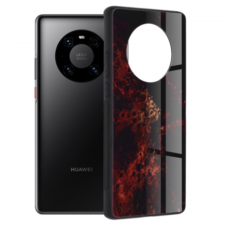 Huawei Mate 40 Pro - Husa Huawei Mate 40 Pro, Glaze Series, Red Nebula