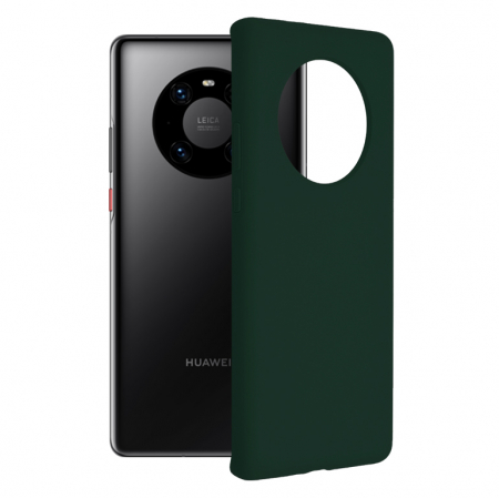 Huawei Mate 40 Pro - Husa Huawei Mate 40 Pro, Soft Edge Silicone, Dark Green