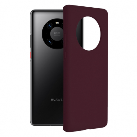 Huawei Mate 40 Pro - Husa Huawei Mate 40 Pro, Soft Edge Silicone, Plum Violet