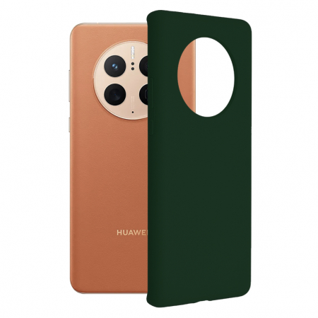 Huawei - Husa Huawei Mate 50 Pro, Soft Edge Silicone, Dark Green