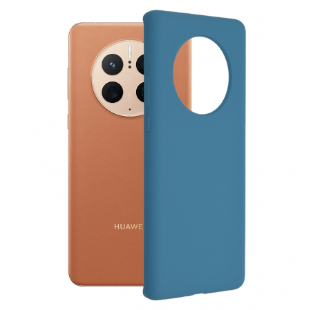 Huawei - Husa Huawei Mate 50 Pro, Soft Edge Silicone, Denim Blue