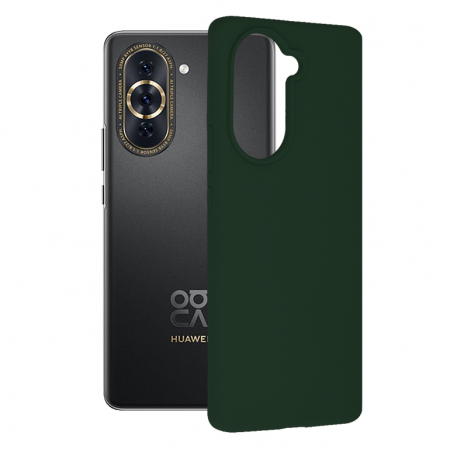 Huawei - Husa Huawei Nova 10 Pro, Soft Edge Silicone, Dark Green