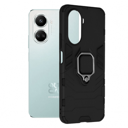 Huawei Nova 10 SE - Husa Huawei Nova 10 SE, Techsuit Shield Ring, Negru