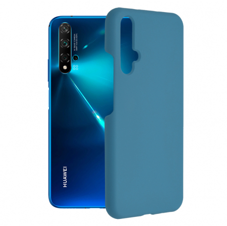 Huawei Nova 5T - Husa Huawei Nova 5T, Soft Edge Silicone, Denim Blue