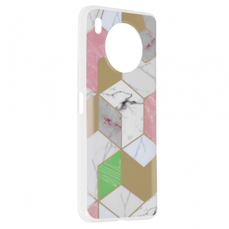 Husa Huawei Nova 8i, Techsuit Marble Series, Purple Hex [1]