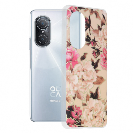 Huawei Nova 9 SE - Husa Huawei Nova 9 SE, Techsuit Marble Series, Mary Berry Nude