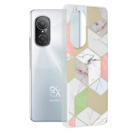 Huawei Nova 9 SE - Husa Huawei Nova 9 SE, Techsuit Marble Series, Purple Hex