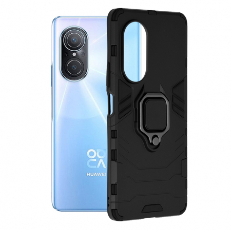Huawei Nova 9 SE - Husa Huawei Nova 9 SE, Techsuit Shield Ring, Negru